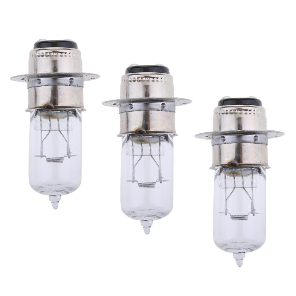 3Pcs P15d-25-1 12V 35/35W Motorcycle Halogen Headlight Headlamp White 747739040272