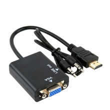 HDMI Male to VGA Master Audio Male Adapter Cable HDMI to VGA high-Definition Computer Mobile Phone to Monitor