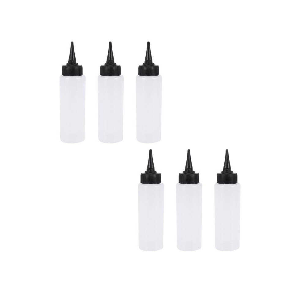 6X 150Ml Salon Hair Color Measuring Applicator Bottle Scale Hairdressing Tool