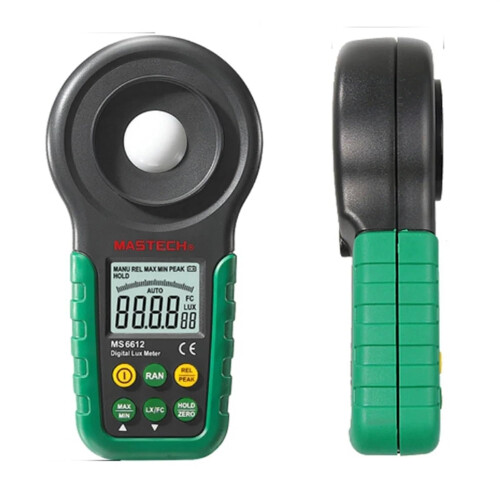 MS6612 Digital Luxmeter 200,000 Multifunction Illuminometer Light Meter Test Spectra Auto Range Peak High Accuracy 2