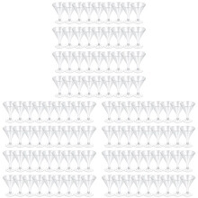 108 Plastic Martini Glasses, Clear Wine Glasses Reusable Party Cups Dessert Cups for Cocktail Champagne Flutes Dessert