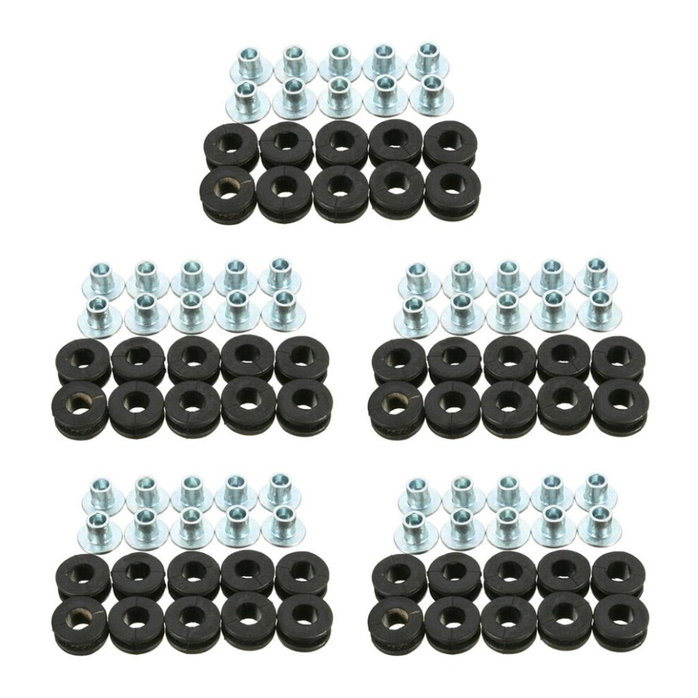 50X Motorcycle Rubber Grommets Bolt For Honda Yamaha For Suzuki Kawasa 791562578716