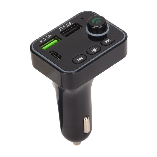 Πομπός Bluetooth FM με ακύρωση ηχούς για κλήσεις handsfree αυτοκινήτου, διπλές θύρες USB, 1