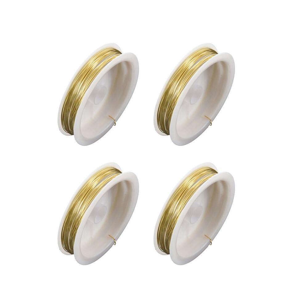 4X Coloured Brass Wire 9M X 0.5Mm Gold 6133165993222