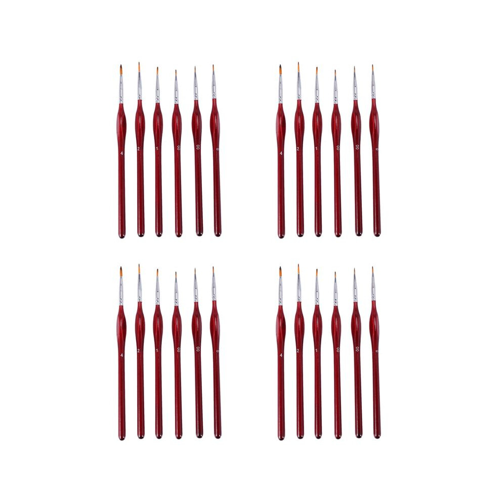24-Piece Fine Paintbrushes - Detail Paint Brush Set - For Acrylic, Watercolor, Oil 6132555131275