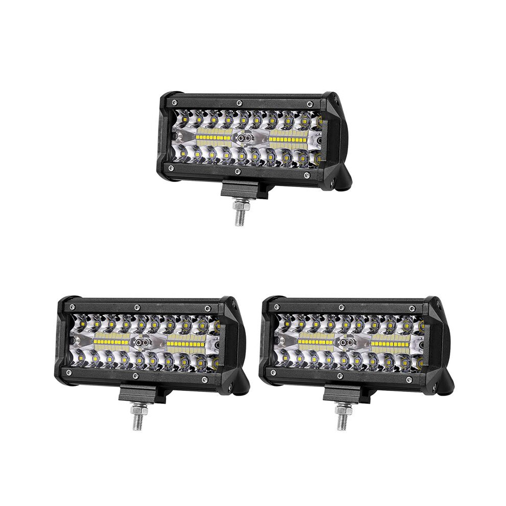 3X 7 Inch 120W Combo Led Bars Spot Flood Beam For Work Driving Offroad Boat Car Tractor Truck 4X4 Suv Atv 12V 24V Light 4711453746471