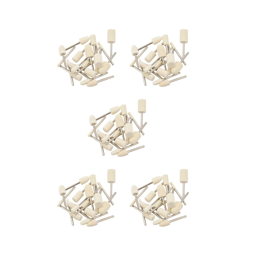 100Pcs Wool Felt Mounted Mandrel Polishing Buffing Wheels Grinding Bits Grinder Head Polish Watch Jewelry Rotary Tool 6132295007960