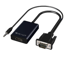 Vga to hdmi Converter with Audio Belt Power Supply Computer Connection TV high-Definition Cable vga to hdmi