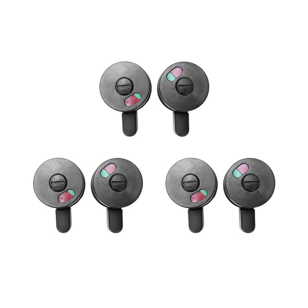 6Pcs Public Toilet Door Locking Rotating Red Green Indicator Knob Lock 4712880682639