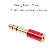 3 Pcs 6.5mm 6.35mm 1/4Inch Male to 3.5mm 1/8Inch Female Jack Stereo Headphone AUX Cable Audio Adapter Plug(Red)