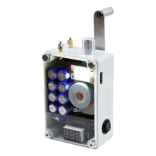 8-Capacitor Hand Generator USB Charging Camping Outdoor Emergency Tool Cranked for 2 Minutes, Can Lgnite 40-50 Times