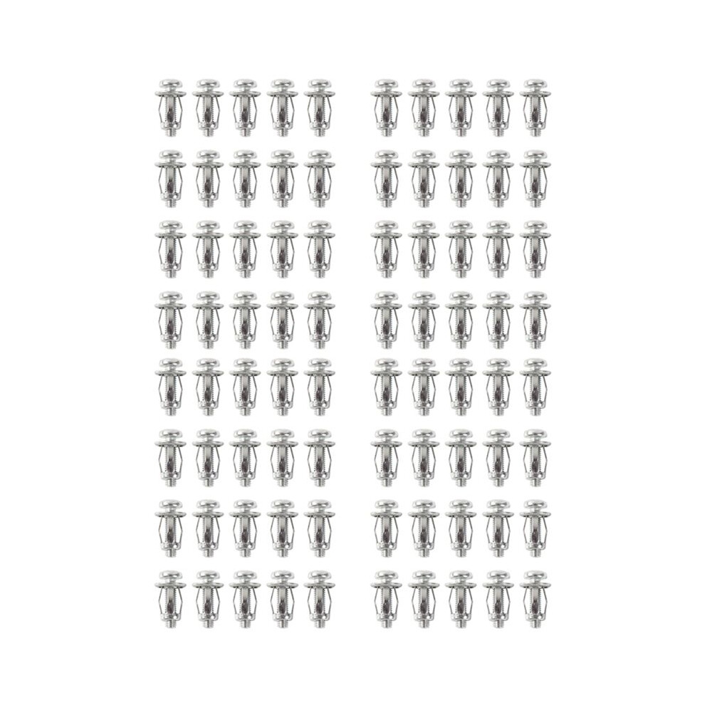 80 Pcs M6x25 Jack Nuts Car Metal Screw Petal Nuts With Screw For Hollow Wall Iron Skin 4711408738339