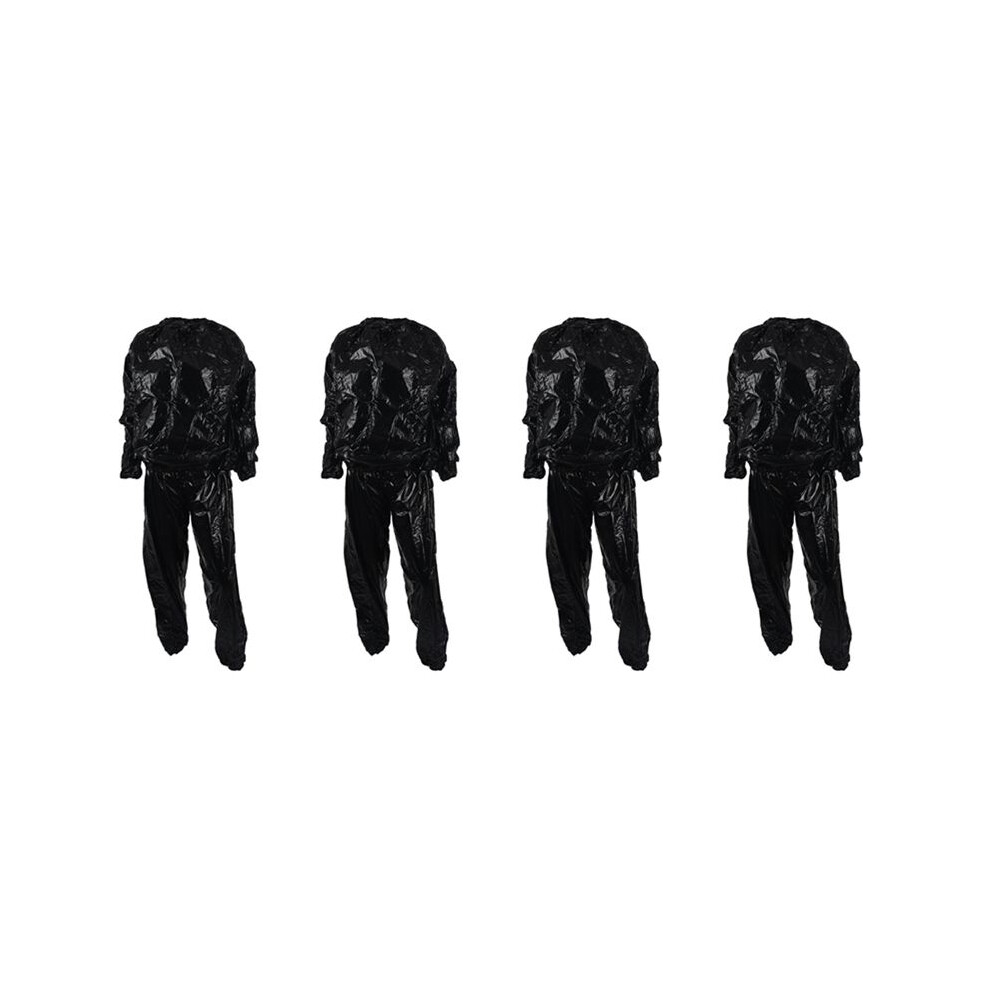 Black 4X Heavy Duty Fitness Weight Loss Sweat Sauna Suit Exercise Gym Anti-Rip 4XL
