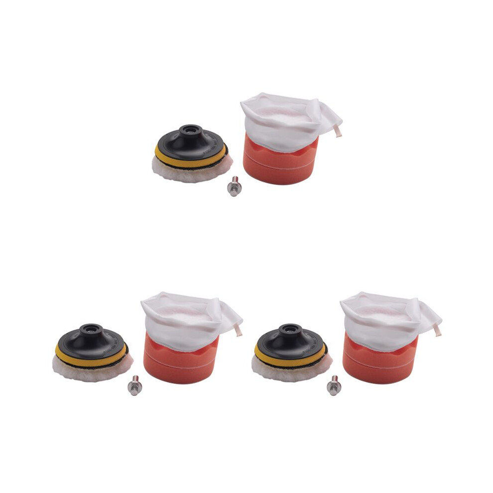 3X Gross Polishing Buffing Pad Kit Car Polishing Buffer Drill Adapter Tool 4711845667575