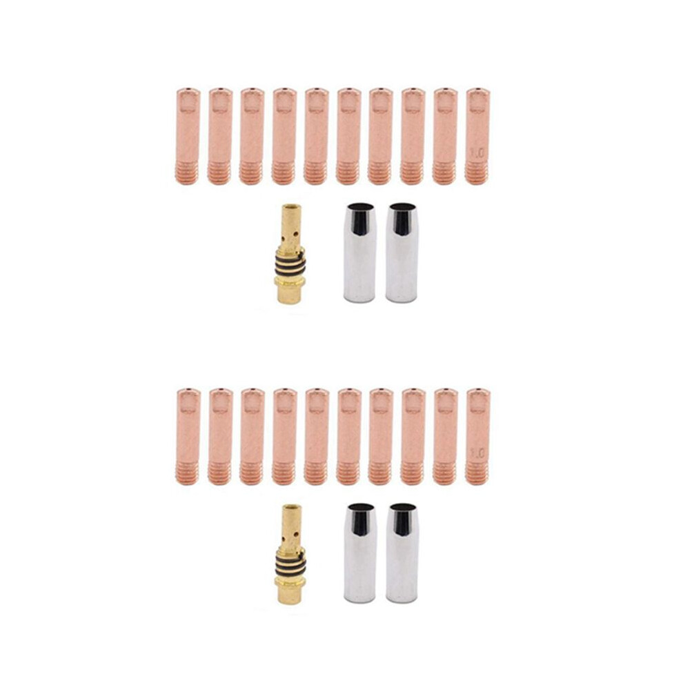 26Pcs 14Ak Welding Torch Consumables 0.9Mm Mig Torch Gas Nozzle Tip Holder Of 15Ak Mig Mag Welding Torch 6133381050907