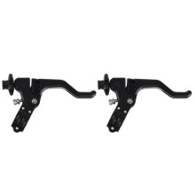 2X Motorcycle 22mm Stunt Clutch Lever Short Performance Cable Easy Pull Left Lever for Honda Grom SUZUKI RM125(Black)