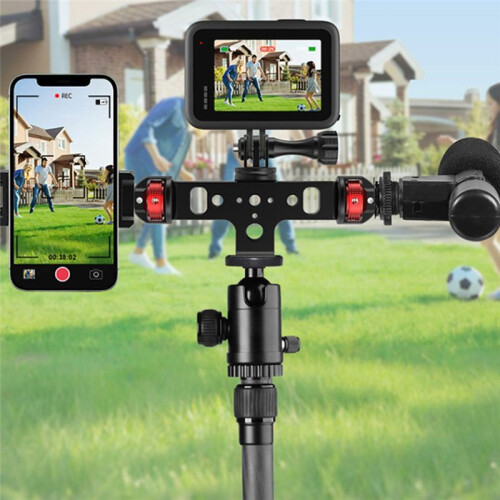 Multi-Functional Three-Way Live Video Stand Support for Mobile Phone for SLR Cameras 1/4inch Mount 2