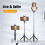 Selfie Stick Treppiede Wireless con Telecomando  e Luce, Treppiede Estensibile per Streaming Live Mobile 5