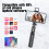 Selfie Stick Treppiede Wireless con Telecomando  e Luce, Treppiede Estensibile per Streaming Live Mobile 2