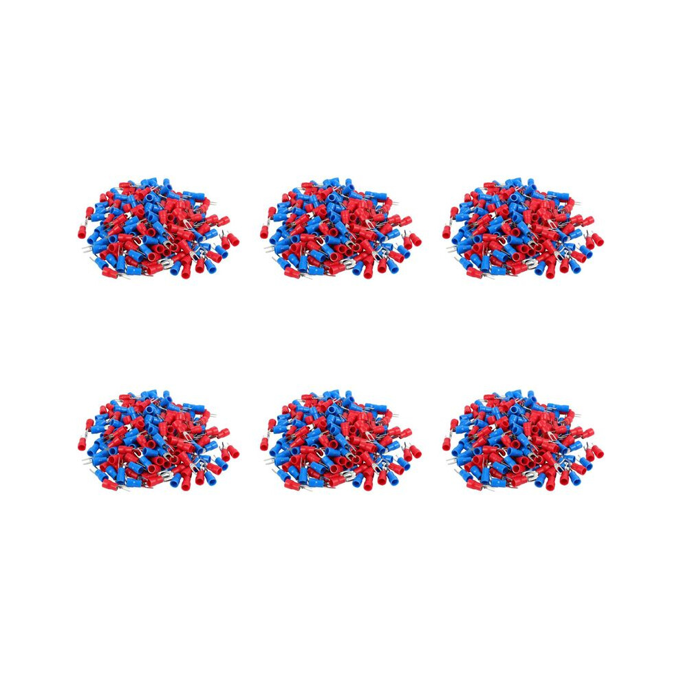 1200Pcs 16-14 Awg Red Blue Wire Connector Insulated Fork Terminal 4 4711496042950