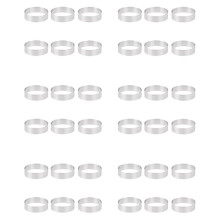 36Pcs 6cm Tart Ring Stainless Steel Tartlet Mold Circle Cutter Pie Ring Heat-Resistant Perforated Cake Mousse Molds