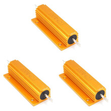 3X Gold Aluminum Clad Power Resistor Resistance 100W, 4 Ohm 4R
