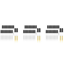 60Pcs 1Ml Glass Liquid Droppers, Eye Dropper Pipettes with Black Suction Bulb, for Makeup Art Liquid,Straight Tip Style