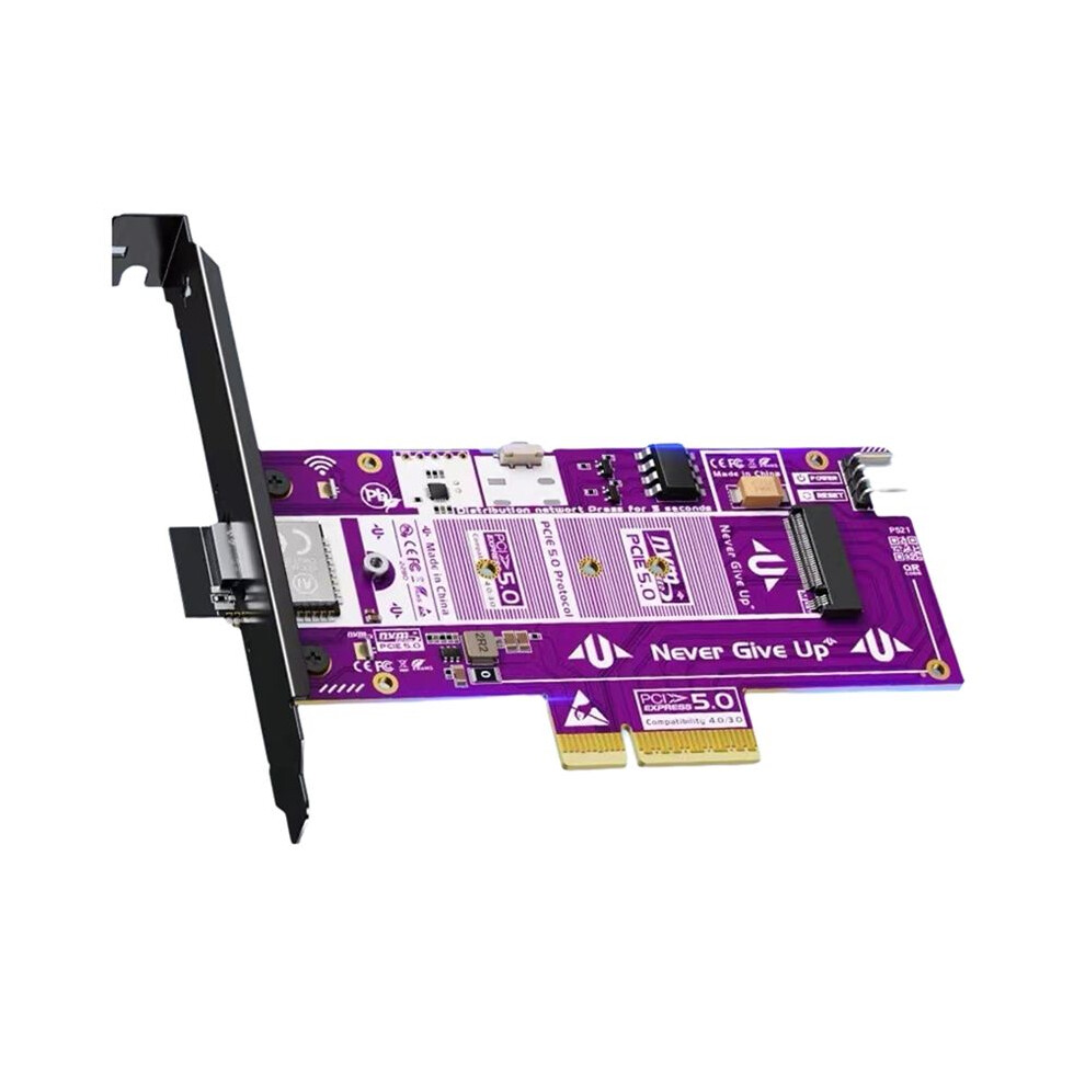 Pcie 5.0 To M2 Adapter Card Computer Remote Startup Card 128Gbps Pcie 5.0 X4 To M2 Nvme Adapter Card 6131627722236