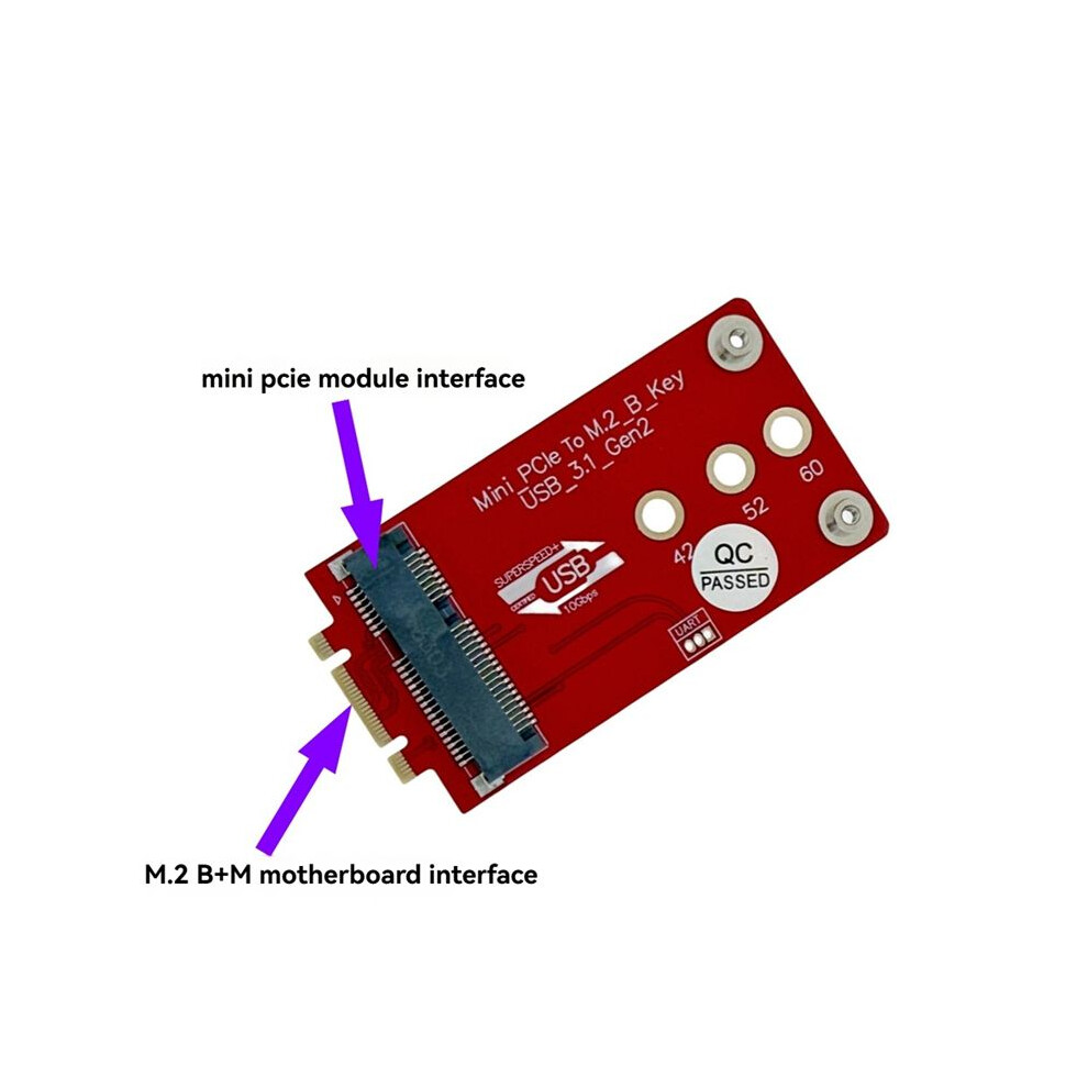 For 3G 4G 5G Gsm Lte Module Mini Pcie Wireless Network Card To Ngff M.2 Key B+M Socket Card Adapter 6133020211409