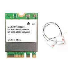 RTL8822CE WiFi Card 1200Mbps Dual Band 2.4G/5G Bluetooth 5.1 M.2 Interface with Internal Antennas for Windows 10/11