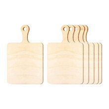 6 X Wood Paddle Cutting Board with Handle Chopping Board Set for Kitch