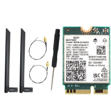 BE201 WIFI7 Card 8774Mbps Tri-Band BT5.4 WiFI 7 Wireless WIFI Module M.2 Cnvio3 AX211 for Win10/11 64-Bit+2X8DB Antenna