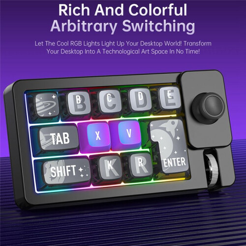 Wireless Three-Mode Joystick Macro Definition  2.4G Wired Hot-Swap Macro Definition Mechanical GamingKeyboard A 1