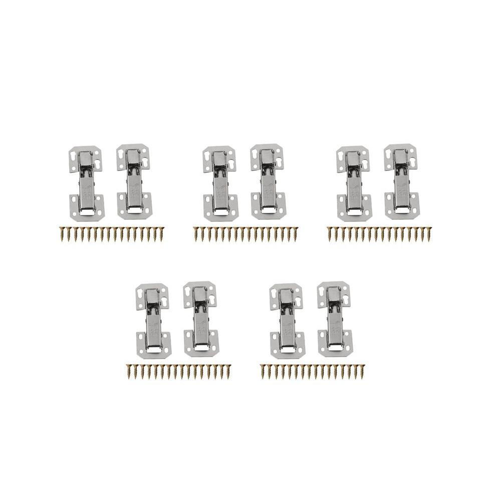 10Pcs Soft Close Kitchen Cupboard Cabinet Wardrobe 90Degree Door Hinges & Screws 4713894111283