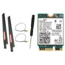 BE201 WIFI7-Kaart 8774 Mbps Tri-Band BT5.4 WiFI7 Draadloze WIFI-Kaart M.2 Cnvio3 AX211 voor Win10/11 64-Bits + 2X10DB-Antenne