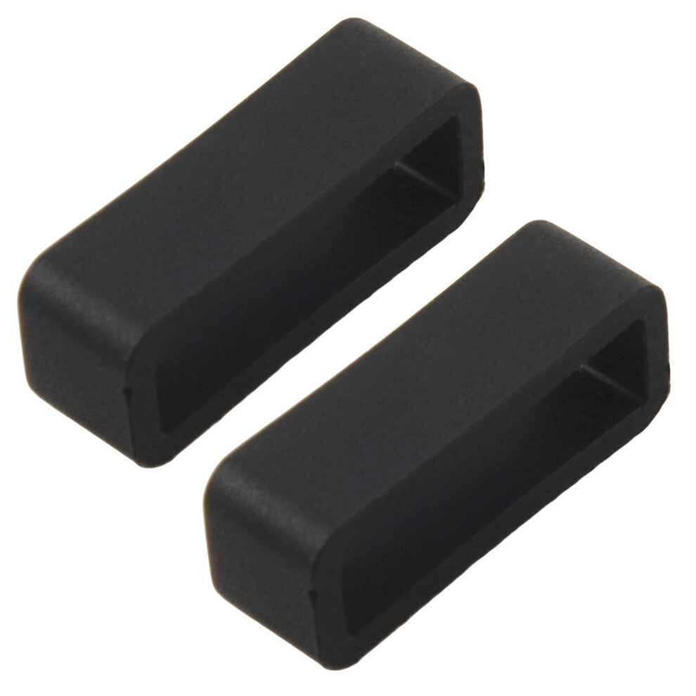 2X Watch Strap Retaining Hoop Loop Rubber Retainer Buckle Holder 22Mm Black 4712150803047