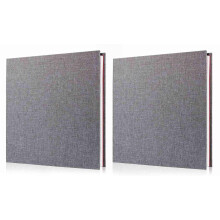 2X Photo Album Scrapbook Linen Art DIY Memory Book Thick Pages with Film Save Images Permanently,Best Gift Choice