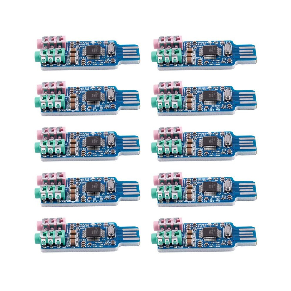 10X Free Driver Usb Sound Card Cm108 Usb Sound Card Chip Blue 4711094197045