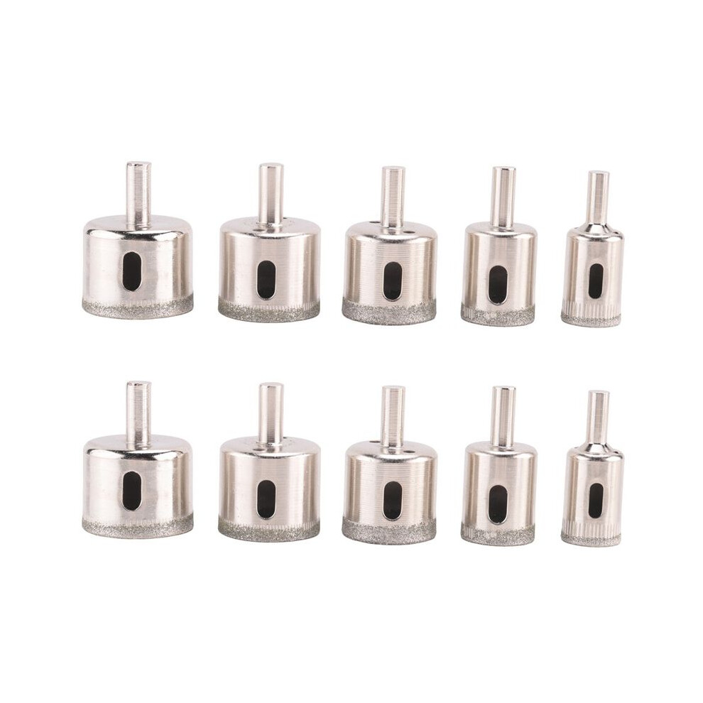 10Pcs Diamond Tile Hole Saw Drill Bit Bits Set Glass Marble Granite Slate Cutting 6132964764859