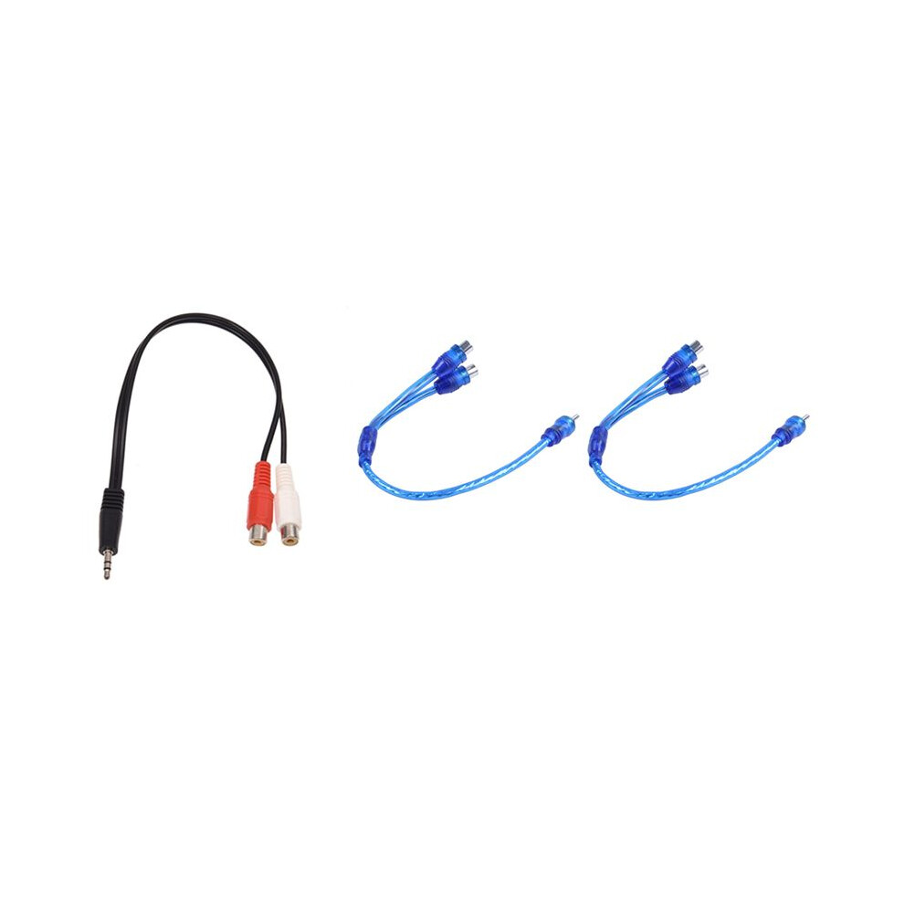 3.5Mm Stereo Adapter Headphone Jack To 2 Rca Audio Cable With 2 Pcs Rca Phono Y Splitter Lead Adapter Cable 4713894152316