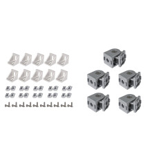 50Pcs Corner Bracket 2020 Series Aluminum Profile Connector Set & 5Pcs Zinc Alloy Pivot Joint Flexible Pivot Joint