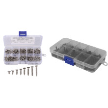 200Pcs M3 Flat Head Self-Tapping Screws Assortment Set with 280Pcs M3 Hex Bolt Screw Nut Metric Machine Bolts
