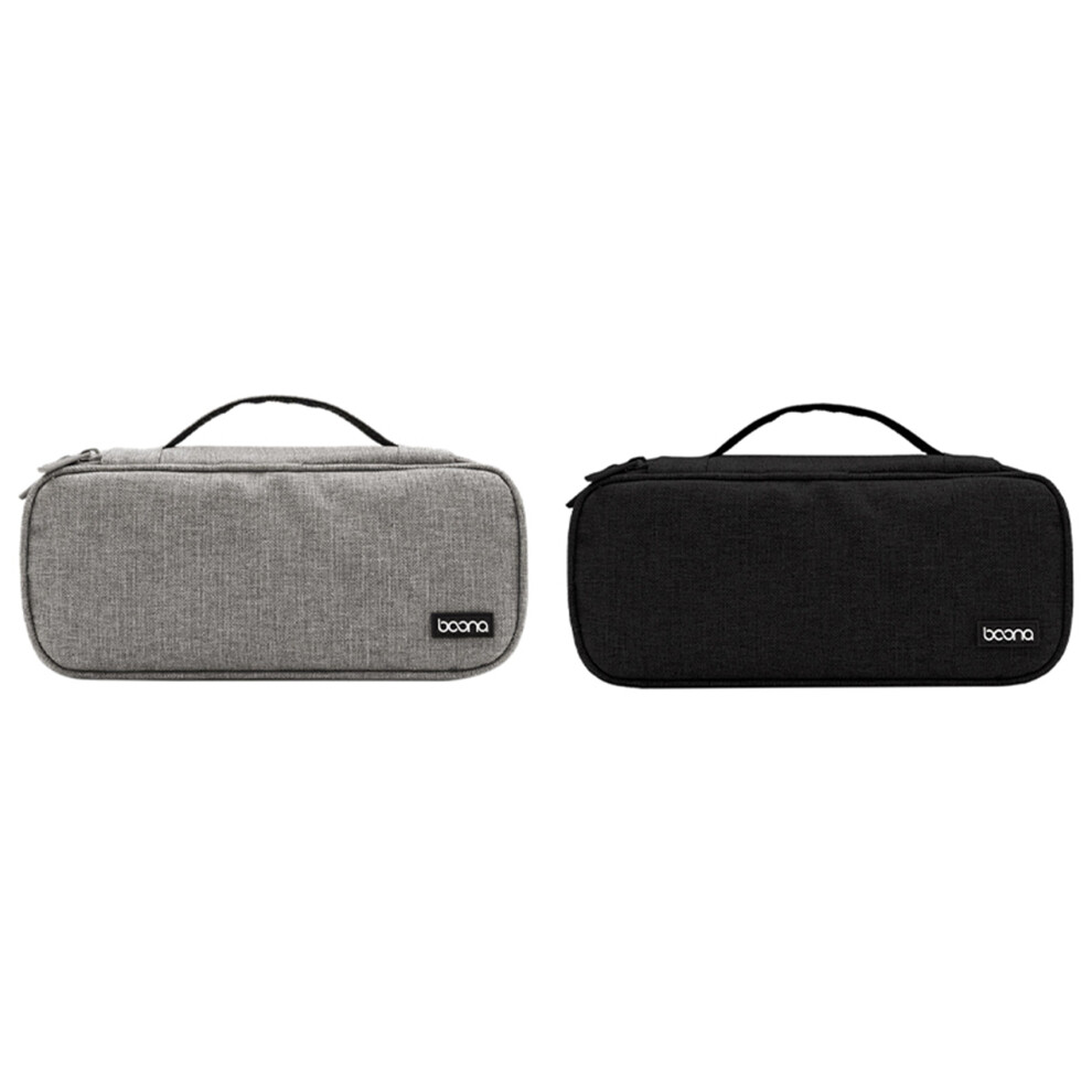 Boona 2X Travel Storage Bag Multi-Function Storage Bag For Laptop Adapter,Power Bank,Data Cable,Charger,Gray & Black 4713624868210