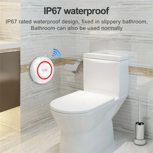 WiFi SOS Alarm Button Battery Rechargeable Elderly  Emergency Panic Button Old  Personal Self-Defense 2