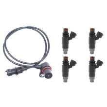 Automotive Crankshaft Position Sensor for Canter with 4Pcs Fuel Injector Nozzle for Tracker Mirage
