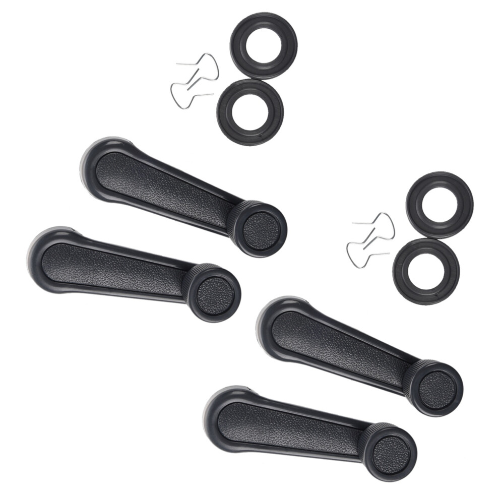 4 Pcs Plastic Universal Car Window Winder Cranks Handle Lever Gray 4711955927521