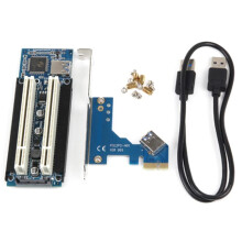 1 Piece PCI-E to PCI Adapter Card PCIE to 2 PCI Slot Support Capture Card Golden Tax Card Parallel Port Card