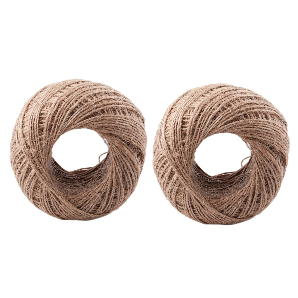 2X 100 Meter - Natural Textured Hessian Jute Twine String 1Mm 4712919663943