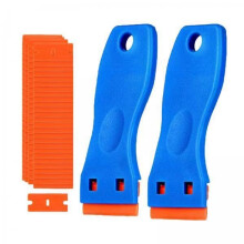 5x Cleaning Scraper Glass and Tile Scraper with Replaceable Blade and Contoured Grip Window Scraper Tool for Removing Stickers