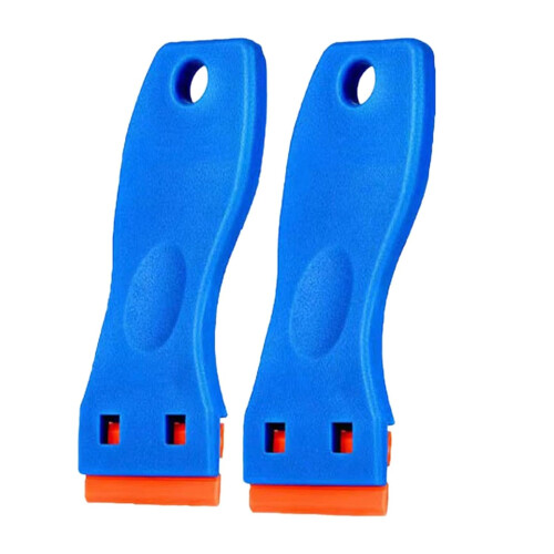 5x Cleaning Scraper Glass and Tile Scraper with Replaceable Blade and Contoured Grip Window Scraper Tool for Removing Stickers 2